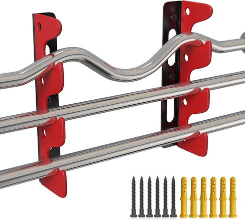 Olympic Wall Mounted Barbell Storage Rack Holder Stand Hanger, Wall Mounted Weight Dumbbell Rack for Olympic Barbell, Curl Bar, Commercial or Home Gym Accessory in Saudi Arabia