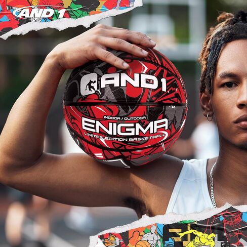 AND1 Enigma Basketball - Streetball for Indoor and Outdoor Use, Deep Channel Construction and Durability in Kuwait