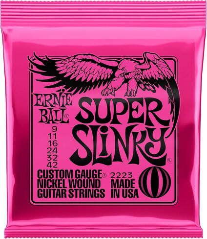 Ernie Ball Super Slinky Electric Guitar Strings, Nickel Wound, Lot/12, P02223 in Saudi Arabia