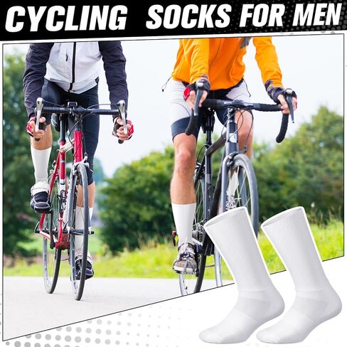 Newcotte 3 Pairs Aerodynamics Socks Cycling Aerodynamics Socks Anti-slip Silicone Line Cycling Sports Running for Men Women in Kuwait