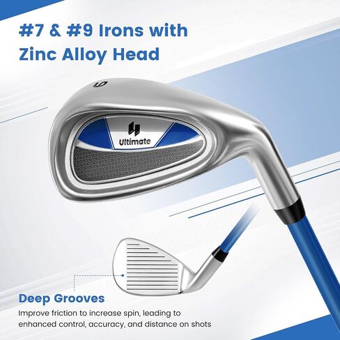 يتضمن Tangkula Junior Golf Club للأطفال يمينًا يمينًا ، ويشمل #3 Fairway Wood & #7/ #9 Irons ، و cover ، وغطاء الرأس ، وغطاء المطر ، وحفلة الجولف ، مثالية للأطفال ، الأطفال in Kuwait