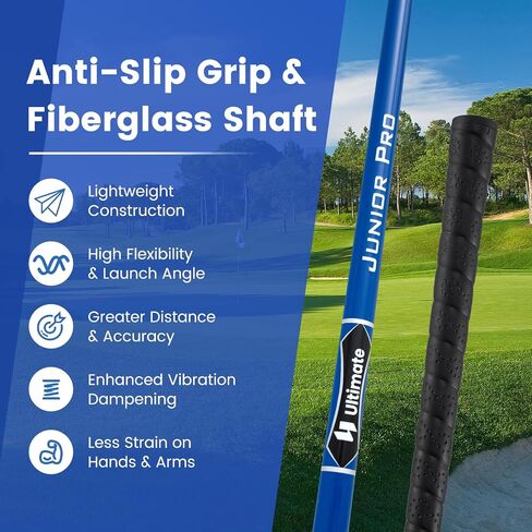 يتضمن Tangkula Junior Golf Club للأطفال يمينًا يمينًا ، ويشمل #3 Fairway Wood & #7/ #9 Irons ، و cover ، وغطاء الرأس ، وغطاء المطر ، وحفلة الجولف ، مثالية للأطفال ، الأطفال in Kuwait