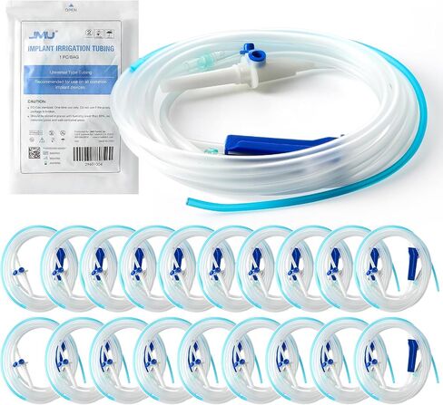 JMU 10 PCS Disposable Dental Implant Irrigation Tubing, Universal Type Tubing, EO Gas Sterilized, Individually Packed in Saudi Arabia