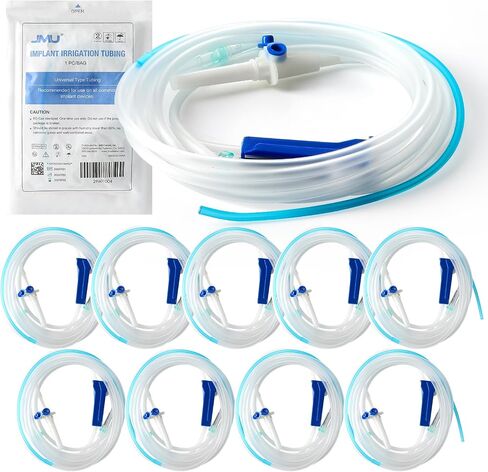 JMU 10 PCS Disposable Dental Implant Irrigation Tubing, Universal Type Tubing, EO Gas Sterilized, Individually Packed in Saudi Arabia
