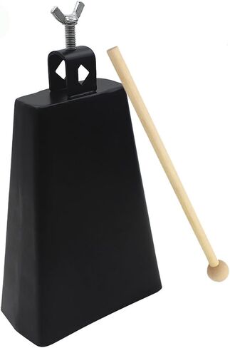 Metal Iron Cowbell 8 Inch, Cow Bell Large Noise Makers Hand Percussion Music Cow bell with Stick and Handle for Drum Set, Metal Steel Instrument Cowbell for Sporting Event, Party Concert, Wedding in Saudi Arabia