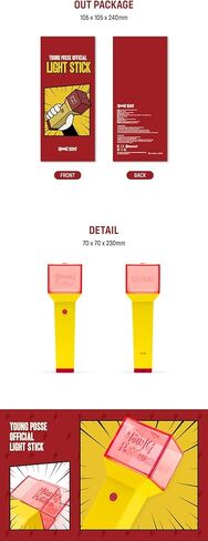 Young Posse الرسمية الرسمية Lighstick Fanlight Light عصا مع تتبع مختومة in Saudi Arabia