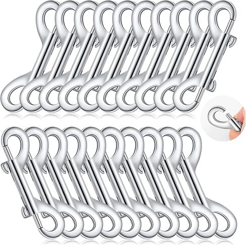 10/20Pcs Double Ended Bolts Hook for Keychains Link Dog TractionRope Metal Clip Dog Leash Chain Clip Slings Hook in Kuwait