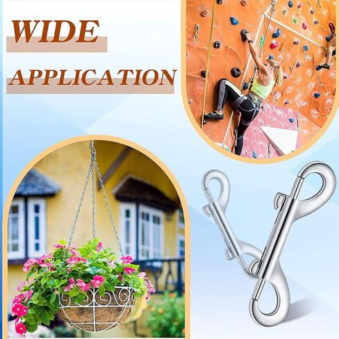 10/20Pcs Double Ended Bolts Hook for Keychains Link Dog TractionRope Metal Clip Dog Leash Chain Clip Slings Hook in Kuwait