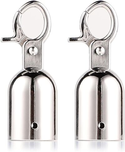 2pieces Sturdy Stainless Steel Rope End Caps with Hook Designs for Securing Hemped and Fence Rope in Outdoor Setting in Kuwait
