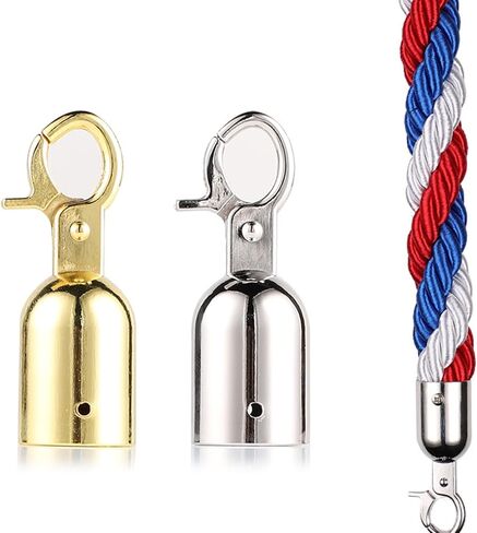2pieces Sturdy Stainless Steel Rope End Caps with Hook Designs for Securing Hemped and Fence Rope in Outdoor Setting in Kuwait