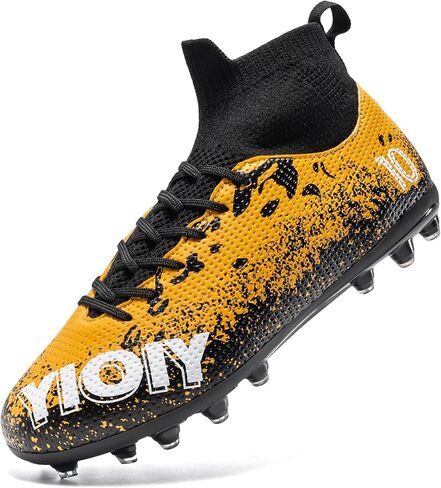 Unisex-Child Soccer Cleats High-top Youth Football Training Shoes in Saudi Arabia