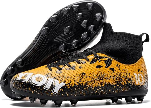 Unisex-Child Soccer Cleats High-top Youth Football Training Shoes in Saudi Arabia