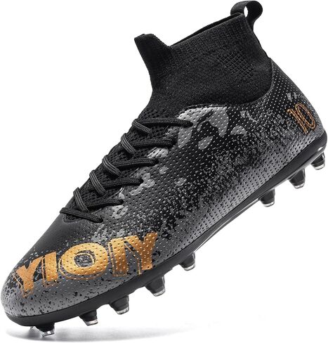 Unisex-Child Soccer Cleats High-top Youth Football Training Shoes in Kuwait
