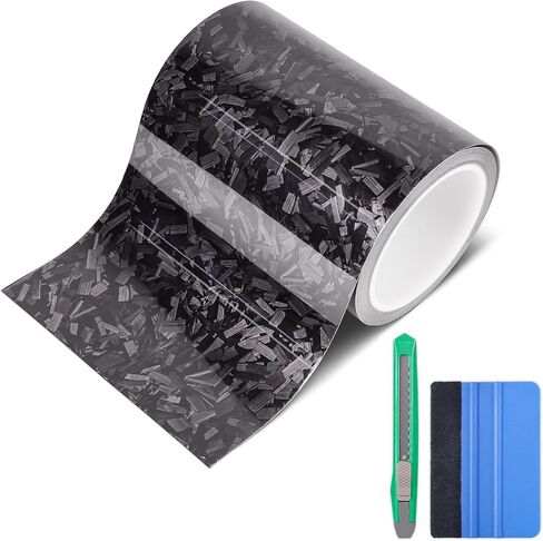 Lypumso Gloss Forged Carbon Fiber Tape for Chrome Delete Door Sill Protector Window Trim Blackout Vinyl Wrap, Car Auto Vehicle DIY Detailing Protection Film with Tool Kit (Purple, 2inch x 30ft) in Kuwait