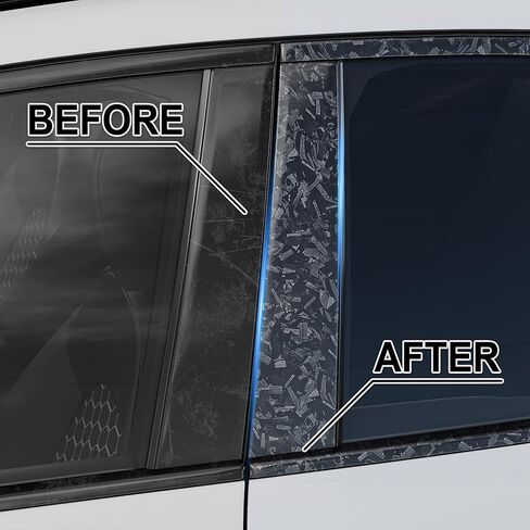 Lypumso Gloss Forged Carbon Fiber Tape for Chrome Delete Door Sill Protector Window Trim Blackout Vinyl Wrap, Car Auto Vehicle DIY Detailing Protection Film with Tool Kit (Purple, 2inch x 30ft) in Kuwait