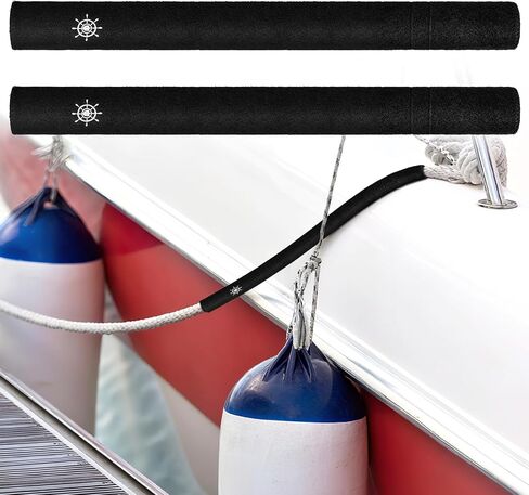 Boat Dock Line Chafe Guard (2 Pack) - Heavy-Duty PVC Marine Rope Protector, Universal Fit for 3/8" to 5/8" in Saudi Arabia