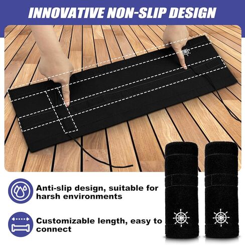 Boat Dock Line Chafe Guard (2 Pack) - Heavy-Duty PVC Marine Rope Protector, Universal Fit for 3/8" to 5/8" in Saudi Arabia