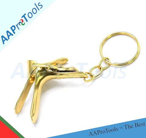 Gold Acculum Keychain Stainless Steel - هدية للطبيب والقابلة in Saudi Arabia