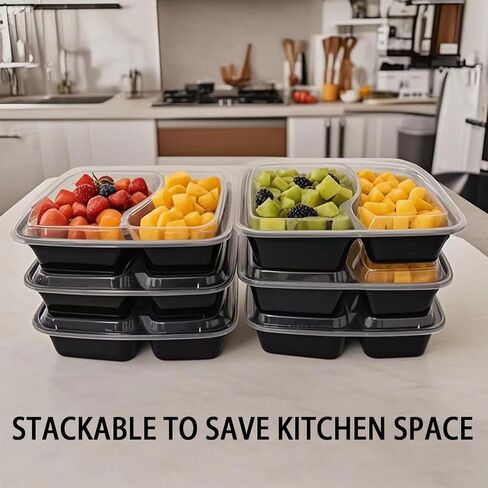 60 حزمة 28 أوقية ， حاويات إعداد وجبة 2-مكونات ، صندوق بنتو يمكن التخلص منه ، وحاوية تخزين الطعام الكثيفة الضخمة ، والبلاستيك تأخذ الحاويات القابلة للتكديس ، والميكروويف ، والتجميد. in Kuwait