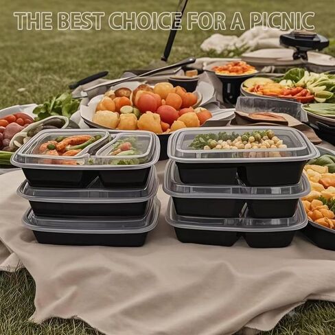 60 حزمة 28 أوقية ， حاويات إعداد وجبة 2-مكونات ، صندوق بنتو يمكن التخلص منه ، وحاوية تخزين الطعام الكثيفة الضخمة ، والبلاستيك تأخذ الحاويات القابلة للتكديس ، والميكروويف ، والتجميد. in Kuwait