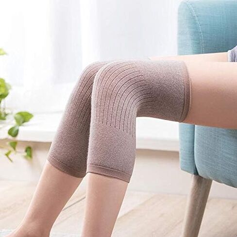1 Pair Cashmere Warm Kneepad Wool Knee Support Men and Women Cycling Lengthen Prevent Arthritis Knee Pad(D) in Saudi Arabia