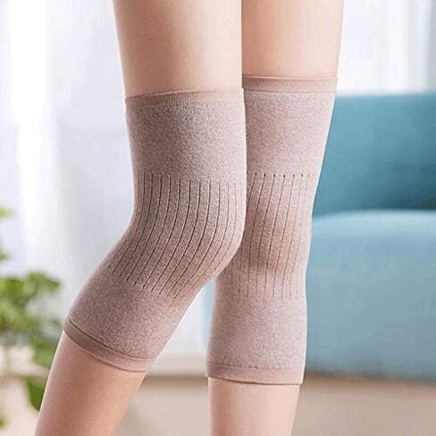 1 Pair Cashmere Warm Kneepad Wool Knee Support Men and Women Cycling Lengthen Prevent Arthritis Knee Pad(D) in Saudi Arabia