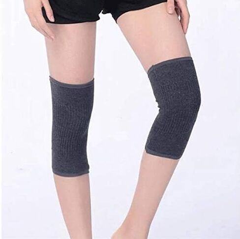 1 Pair Cashmere Warm Kneepad Wool Knee Support Men and Women Cycling Lengthen Prevent Arthritis Knee Pad(D) in Saudi Arabia