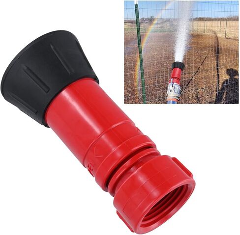 Heavy Duty Fire Hose Nozzle 1 Inch For NSTNH Thermoplastic High Pressure Spray Nozzle For Industrial Firefighting Pumper Sprinkler Wide-Area Coverage Easy Control Red in Kuwait