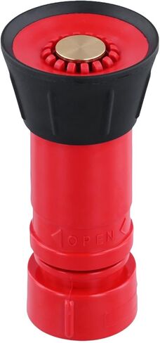 Heavy Duty Fire Hose Nozzle 1 Inch For NSTNH Thermoplastic High Pressure Spray Nozzle For Industrial Firefighting Pumper Sprinkler Wide-Area Coverage Easy Control Red in Kuwait