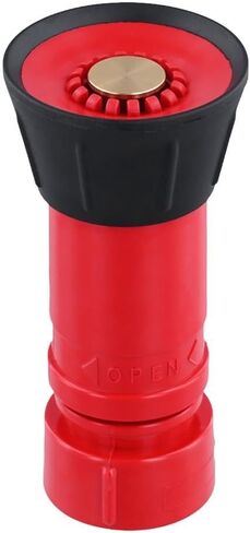 Heavy Duty Fire Hose Nozzle 1 Inch For NSTNH Thermoplastic High Pressure Spray Nozzle For Industrial Firefighting Pumper Sprinkler Wide-Area Coverage Easy Control Red in Kuwait