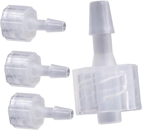 Valiclud 8pcs Luer Lock Hose Adapter Kit PP موصلات مضمّنة مع مقرنات كيميائية ومقاومة لتصميم الخطاف المقلوب للاستخدام الصناعي والحرف اليدوية in Kuwait