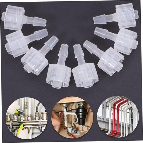Valiclud 8pcs Luer Lock Hose Adapter Kit PP موصلات مضمّنة مع مقرنات كيميائية ومقاومة لتصميم الخطاف المقلوب للاستخدام الصناعي والحرف اليدوية in Kuwait