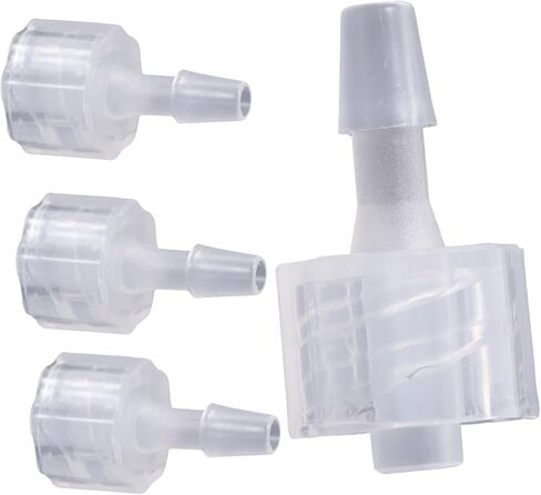 8pcs Luer Lock Hose Adapter Pp Pplit Plastic Moncors with Internal Spiral Thread Resive Acplers مقاومة كيميائية للأنابيب المختبرية والأحياء السمكية in Saudi Arabia