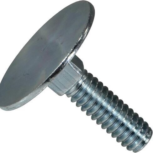 3/8 "-16 × 2 عدادات مسطحة #1 براغي مصعد رأس النرويج ، الصف 2 ، الزنك ، الخيوط بالكامل ، 10 حزمة in Saudi Arabia