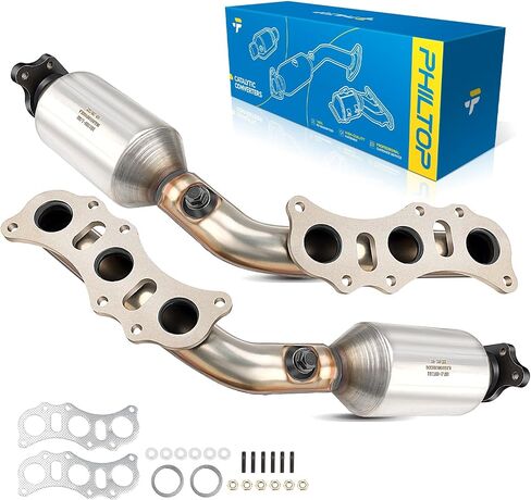 PHILTOP Front Catalytic Converter Kit Compatible with Chevrolet, Daewoo, 2004-2008 Aveo 1.6L, 2007-2008 Aveo5 1.6L, 1999-2002 Lanos 1.6L Stainless Steel Catalytic Converter 16474(EPA Compliant) in Saudi Arabia