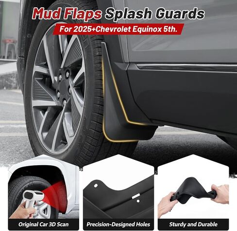 2024 Upgraded Sonata Mud Flaps for 2025 Hyundai Sonata SEL Accessories,All Weather Guard Sonata Splash Guards,No-Drill Front&Rear 4PCS Sonata Fender Set with Hardware(Not for N-Line) in Saudi Arabia