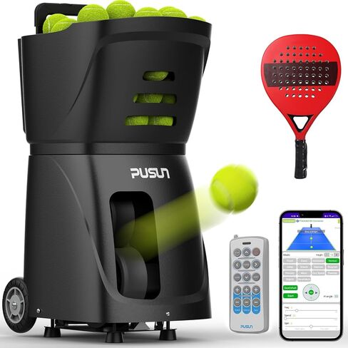 PT-SMart Machine BADEL BALL مع APP SMART CONTROL | قاذفة السيارات الذكية مع 20 نقطة الهبوط و 12 وضعا | التدريب المهني مع التحكم متعدد الزوايا ومتغير السرعة in Saudi Arabia