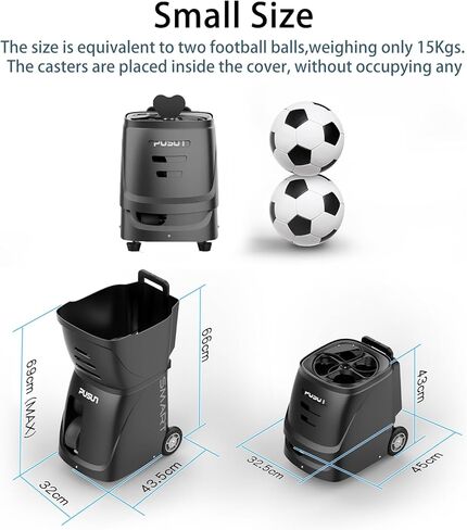PT-SMart Machine BADEL BALL مع APP SMART CONTROL | قاذفة السيارات الذكية مع 20 نقطة الهبوط و 12 وضعا | التدريب المهني مع التحكم متعدد الزوايا ومتغير السرعة in Saudi Arabia