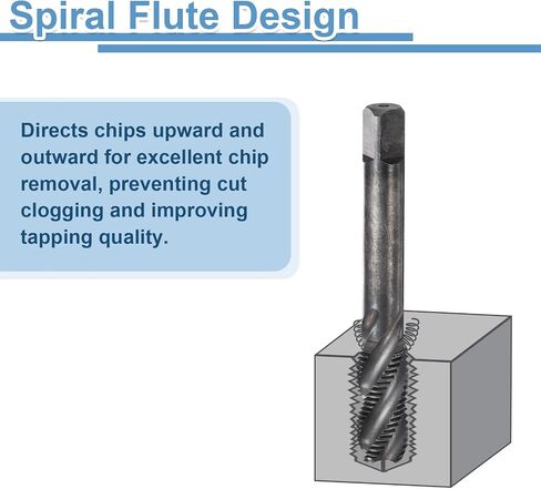 uxcell Spiral Flute Thread Taps M7 x 1 H2 Metric Machine Threading Tap Bit, Nitrided Coated Screw Tapping Repair Tool, M2 High-Speed Steel (HSS) in Saudi Arabia