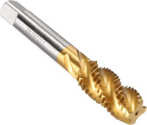 uxcell Spiral Flute Taps, 3/4-10 UNC 2B High Speed Steel (HSS) Titanium Coating Machine Thread Milling Threading Screw Tap Tapping Tool, 2pcs in Saudi Arabia