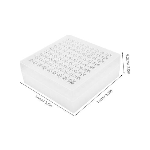 GLEAVI 2pcs Plastic Freezer Storage Box with Lid for 1.8ml 2ml 5ml 10ml Test Tubes 100-Slot Vial Case Microcentrifuge Tube Rack Holder for Laboratory and Home Use in Saudi Arabia