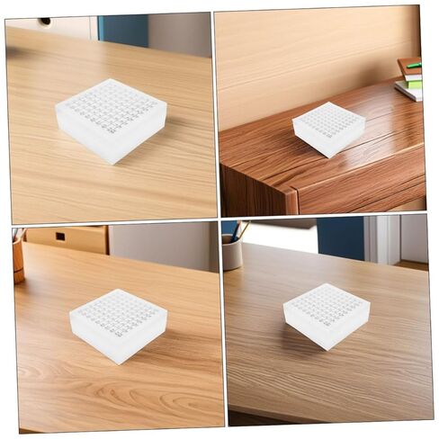 GLEAVI 2pcs Plastic Freezer Storage Box with Lid for 1.8ml 2ml 5ml 10ml Test Tubes 100-Slot Vial Case Microcentrifuge Tube Rack Holder for Laboratory and Home Use in Saudi Arabia