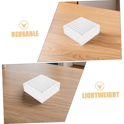 GLEAVI 2pcs Plastic Freezer Storage Box with Lid for 1.8ml 2ml 5ml 10ml Test Tubes 100-Slot Vial Case Microcentrifuge Tube Rack Holder for Laboratory and Home Use in Saudi Arabia