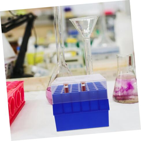 صندوق التخزين المبرد البلاستيكي المبرمج مع أنابيب microcentrifuge ذات درجات حرارة منخفضة حامل قارورة مختبر لإدارة العينة وتجميد التخزين in Kuwait