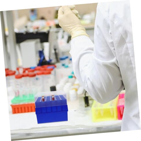 صندوق التخزين المبرد البلاستيكي المبرمج مع أنابيب microcentrifuge ذات درجات حرارة منخفضة حامل قارورة مختبر لإدارة العينة وتجميد التخزين in Kuwait