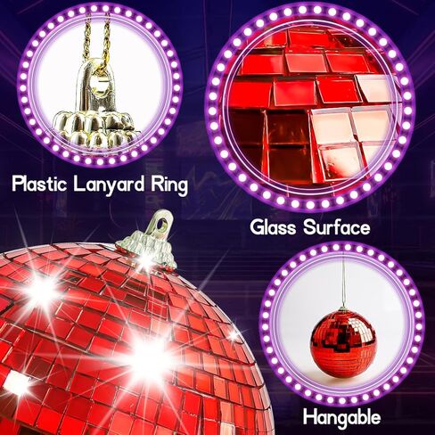 17 Pcs Gold Mirror Disco Ball Decor Hanging Disco Balls for Christmas Tree Ornament Music Party Stage Wedding Home Decoration in Kuwait
