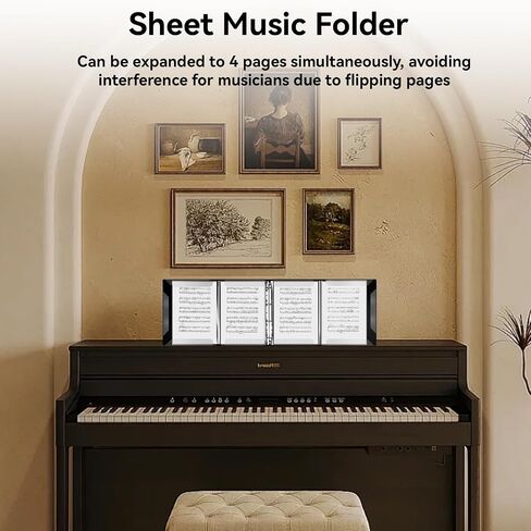Sheet Music Folder, 4 Pages Expand Music Binder Black Choir Folder for Musician and Stage Performance, Hold 52 Pages A4 Size Sheets in Saudi Arabia