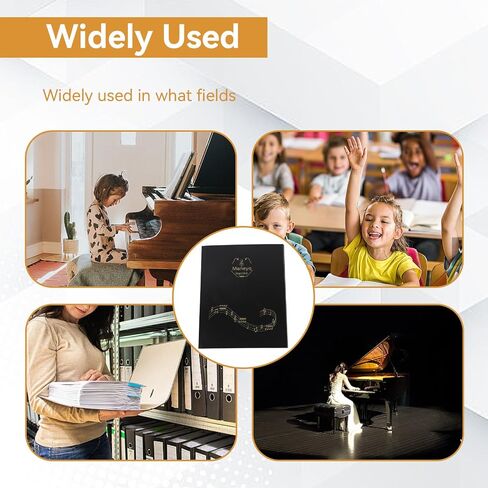 Sheet Music Folder, 4 Pages Expand Music Binder Black Choir Folder for Musician and Stage Performance, Hold 52 Pages A4 Size Sheets in Saudi Arabia