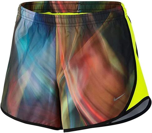 Nike Kids Girl's Dry Tempo Print Running Short (Little Kids/Big Kids) Barely Volt/Volt/Black XS (6X Little Kids) in Saudi Arabia