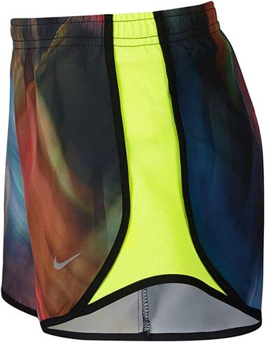 Nike Kids Girl's Dry Tempo Print Running Short (Little Kids/Big Kids) Barely Volt/Volt/Black XS (6X Little Kids) in Saudi Arabia